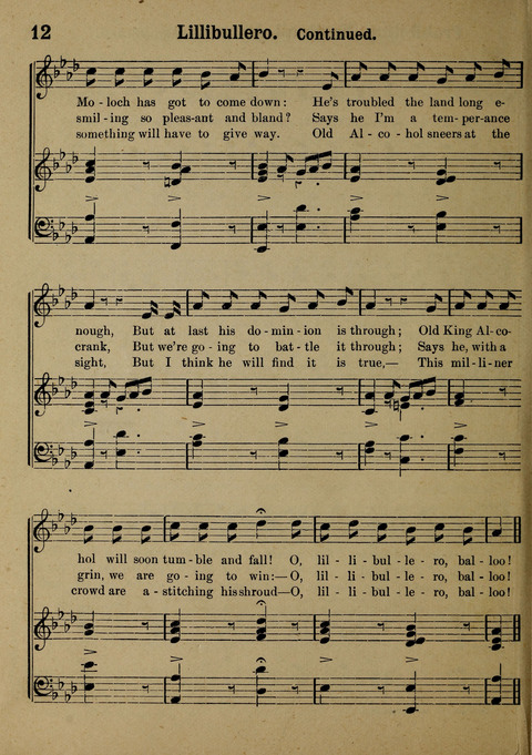 The Battle Cry: a new collection of temperance and prohibition songs page 12