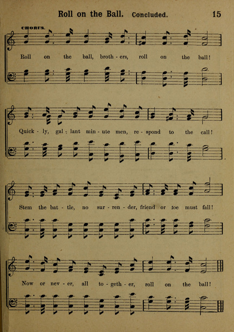 The Battle Cry: a new collection of temperance and prohibition songs page 15