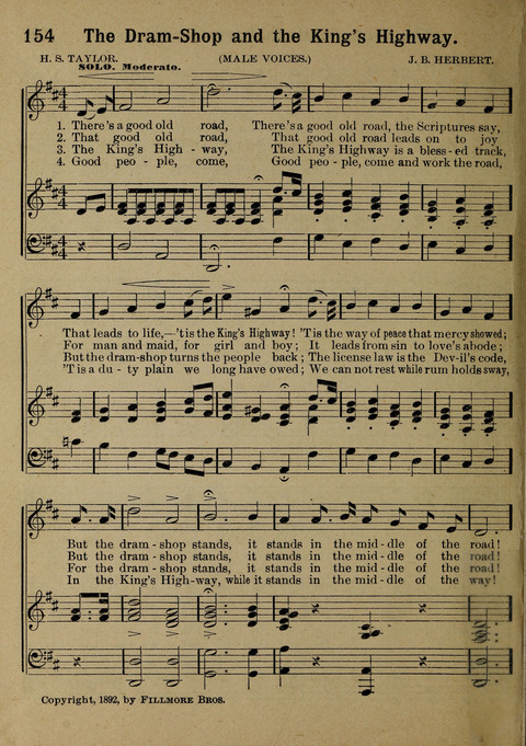 The Battle Cry: a new collection of temperance and prohibition songs page 154