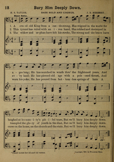 The Battle Cry: a new collection of temperance and prohibition songs page 18