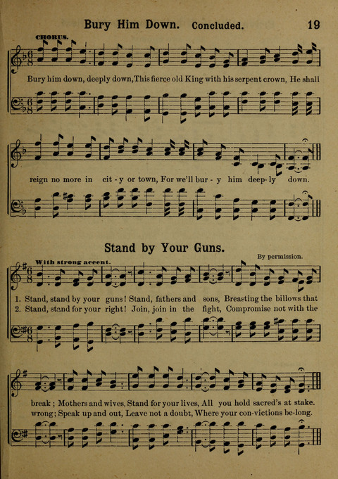 The Battle Cry: a new collection of temperance and prohibition songs page 19