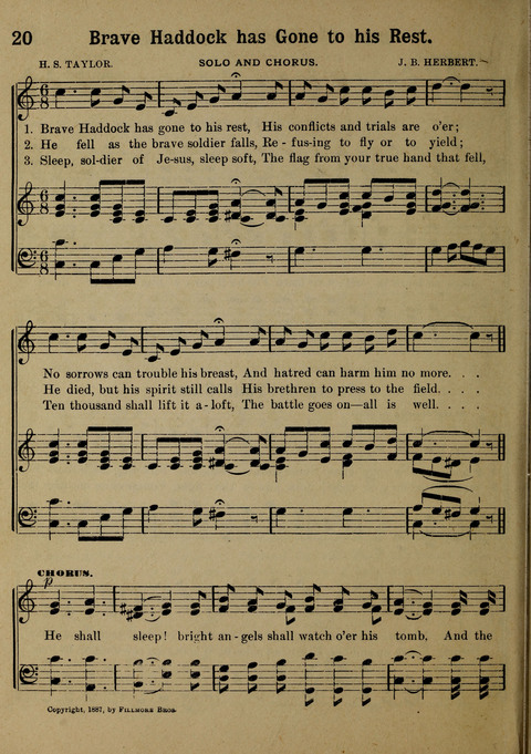 The Battle Cry: a new collection of temperance and prohibition songs page 20