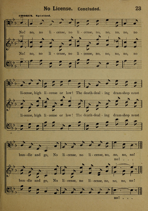 The Battle Cry: a new collection of temperance and prohibition songs page 23