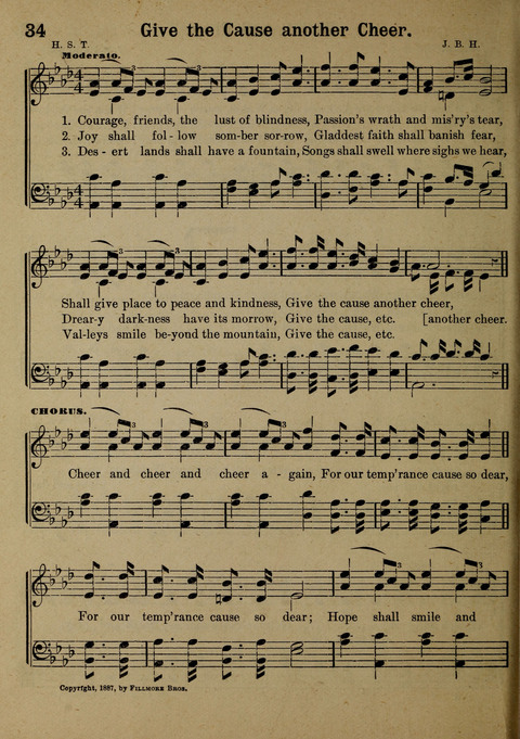 The Battle Cry: a new collection of temperance and prohibition songs page 34