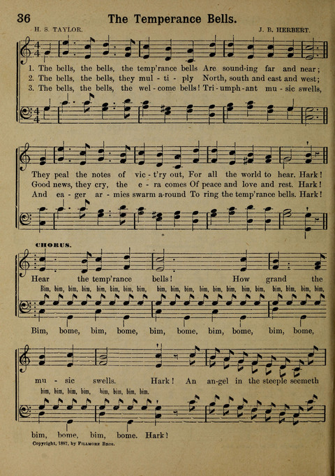 The Battle Cry: a new collection of temperance and prohibition songs page 36