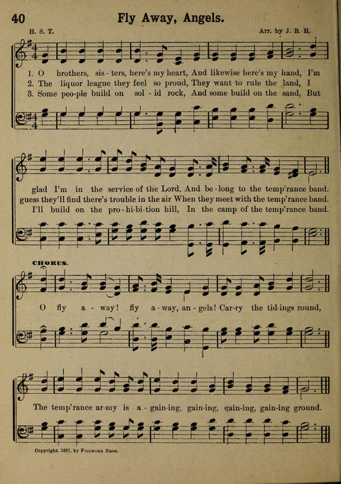 The Battle Cry: a new collection of temperance and prohibition songs page 40