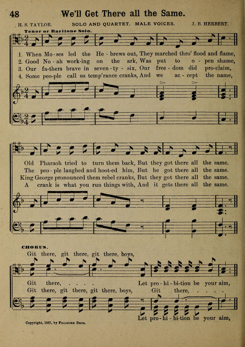 The Battle Cry: a new collection of temperance and prohibition songs page 48