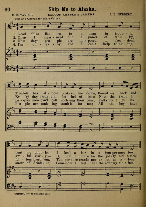 The Battle Cry: a new collection of temperance and prohibition songs page 60