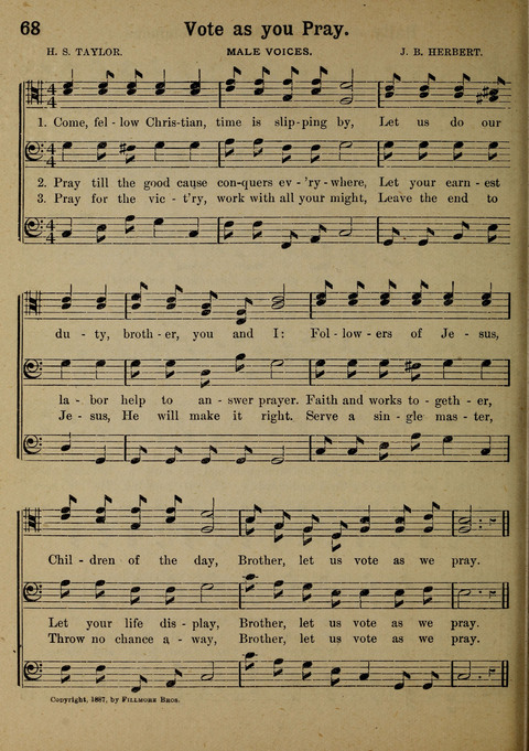 The Battle Cry: a new collection of temperance and prohibition songs page 68