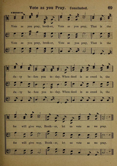 The Battle Cry: a new collection of temperance and prohibition songs page 69