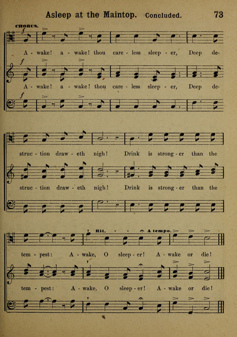 The Battle Cry: a new collection of temperance and prohibition songs page 73