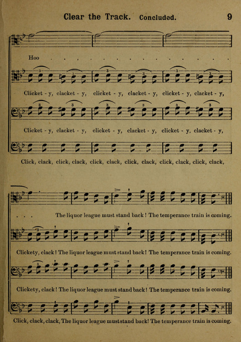 The Battle Cry: a new collection of temperance and prohibition songs page 9