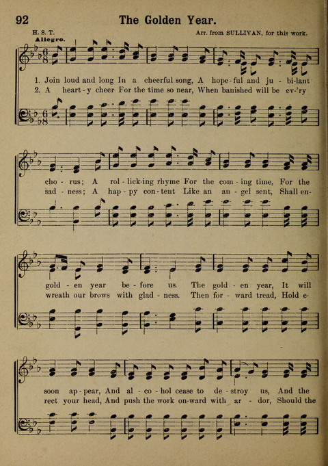 The Battle Cry: a new collection of temperance and prohibition songs page 92