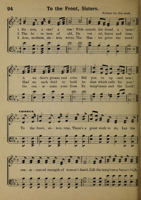 The Battle Cry: a new collection of temperance and prohibition songs page 94