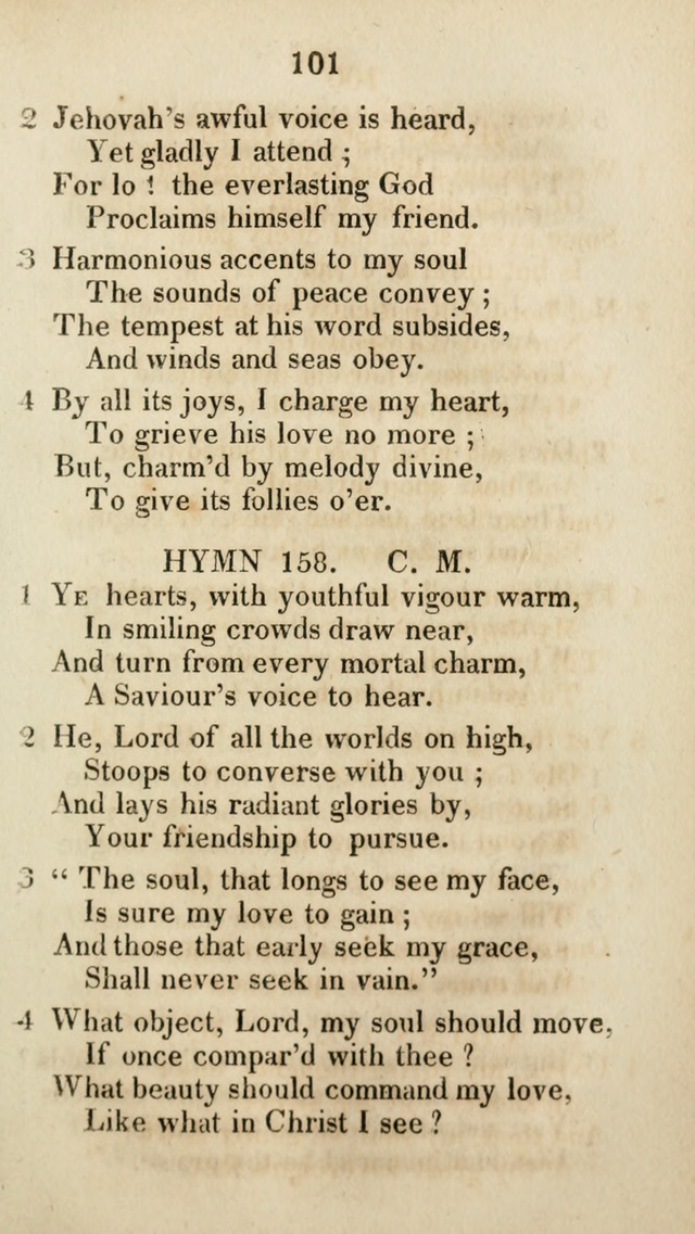 The Brick Church Hymns, Designed for the Use of Social Prayer Meetings and Families, selected from the most approved authors page 102