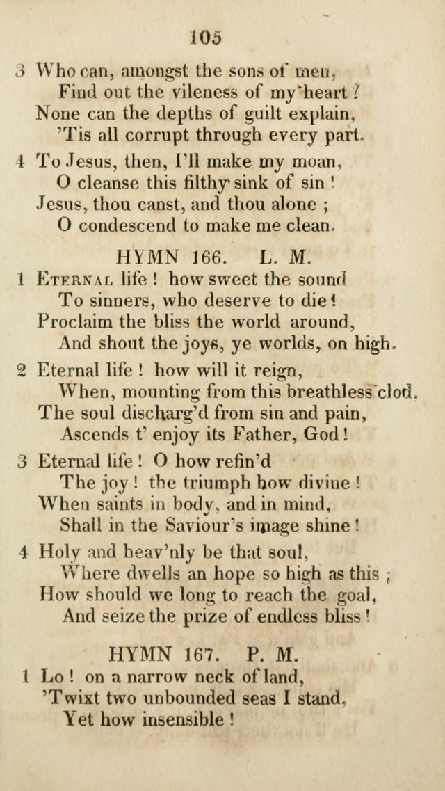 The Brick Church Hymns, Designed for the Use of Social Prayer Meetings and Families, selected from the most approved authors page 106