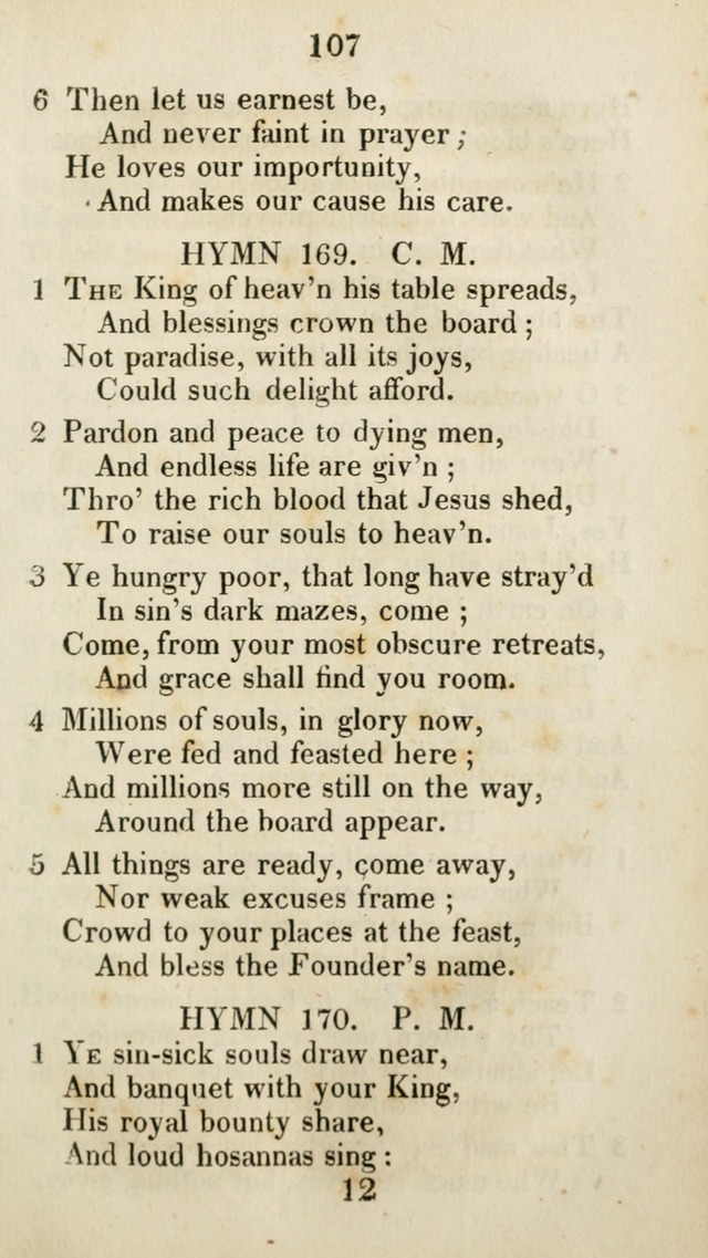 The Brick Church Hymns, Designed for the Use of Social Prayer Meetings and Families, selected from the most approved authors page 108