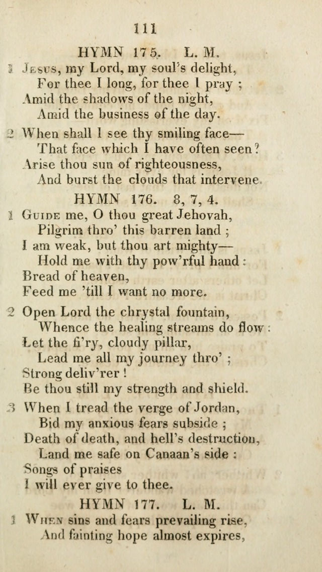 The Brick Church Hymns, Designed for the Use of Social Prayer Meetings and Families, selected from the most approved authors page 112