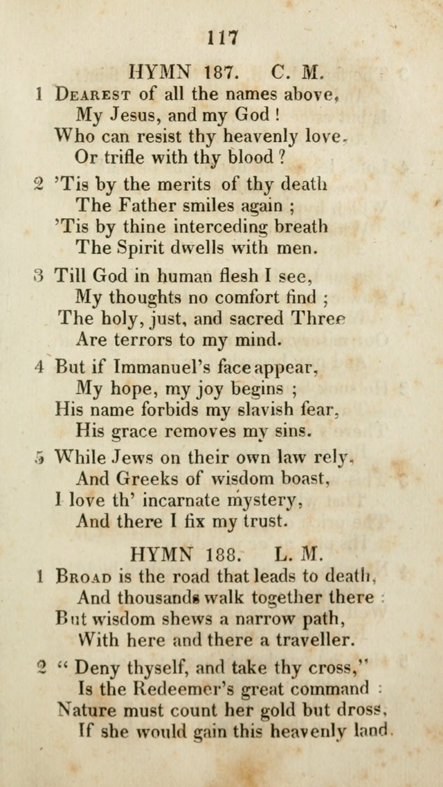 The Brick Church Hymns, Designed for the Use of Social Prayer Meetings and Families, selected from the most approved authors page 118