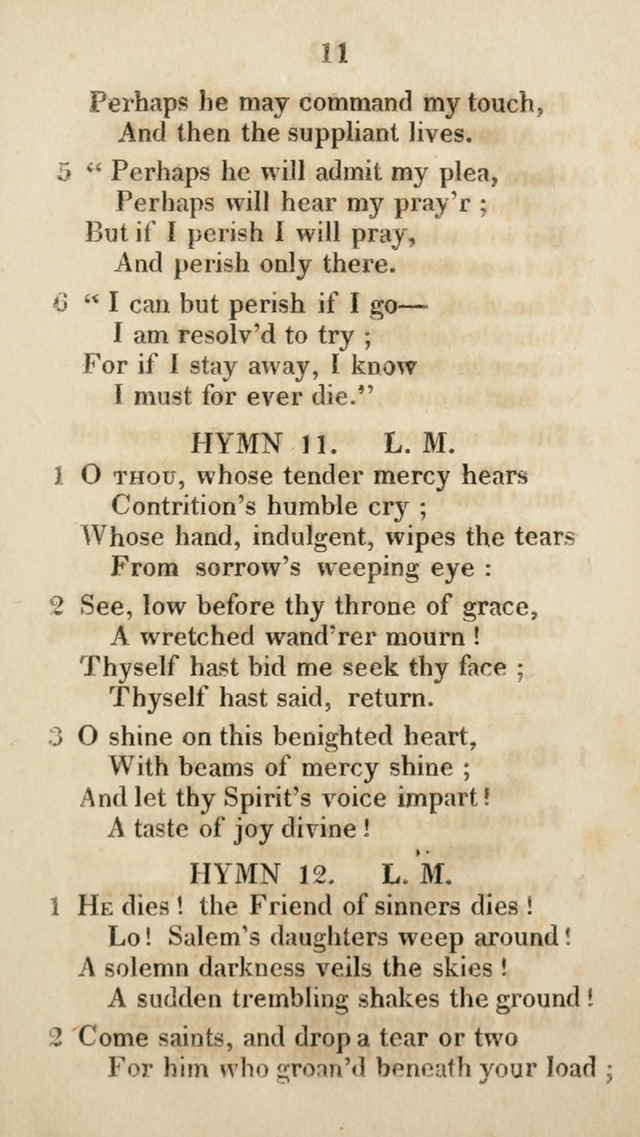 The Brick Church Hymns, Designed for the Use of Social Prayer Meetings and Families, selected from the most approved authors page 12