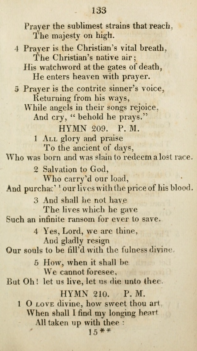 The Brick Church Hymns, Designed for the Use of Social Prayer Meetings and Families, selected from the most approved authors page 134