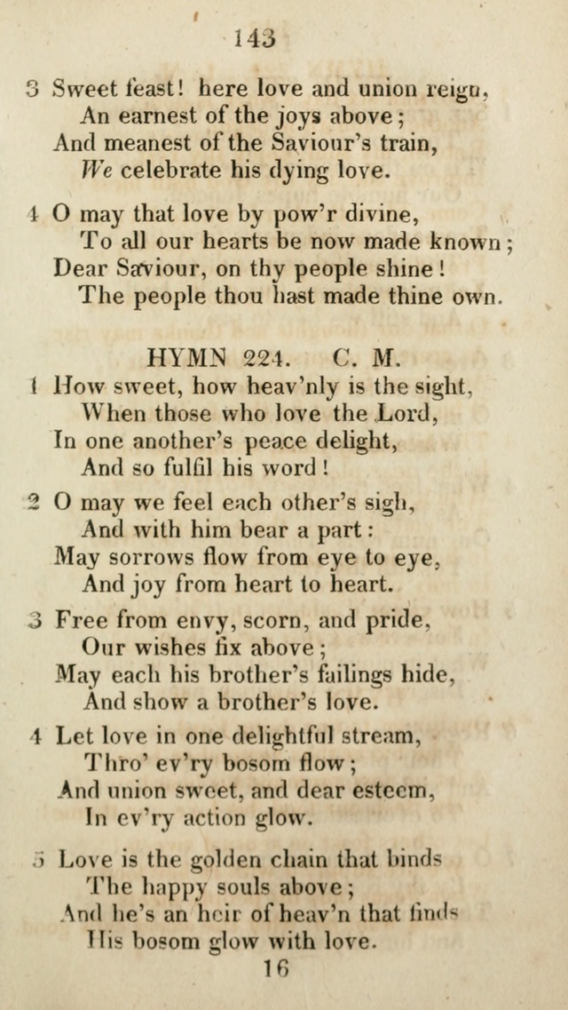 The Brick Church Hymns, Designed for the Use of Social Prayer Meetings and Families, selected from the most approved authors page 144