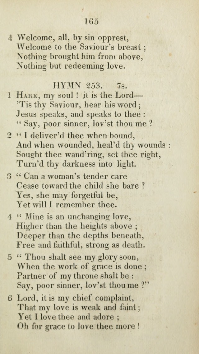 The Brick Church Hymns, Designed for the Use of Social Prayer Meetings and Families, selected from the most approved authors page 168