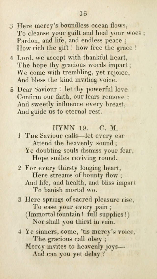 The Brick Church Hymns, Designed for the Use of Social Prayer Meetings and Families, selected from the most approved authors page 17