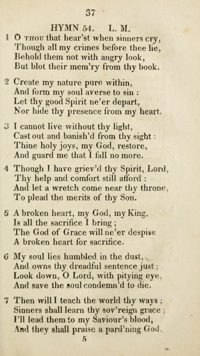 The Brick Church Hymns, Designed for the Use of Social Prayer Meetings and Families, selected from the most approved authors page 38