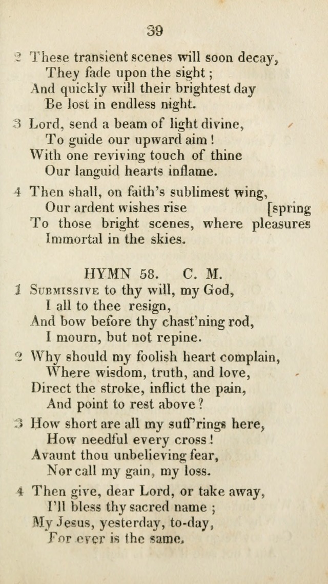 The Brick Church Hymns, Designed for the Use of Social Prayer Meetings and Families, selected from the most approved authors page 40