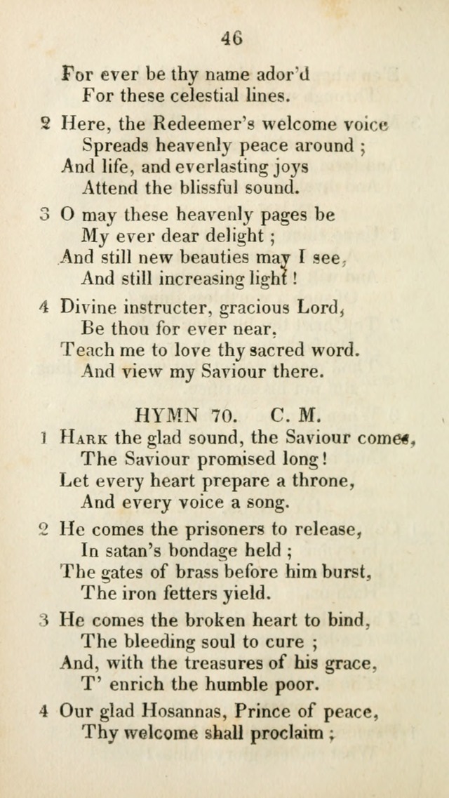 The Brick Church Hymns, Designed for the Use of Social Prayer Meetings and Families, selected from the most approved authors page 47