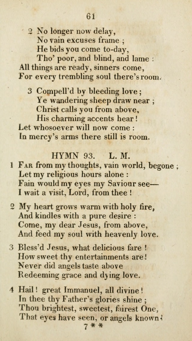 The Brick Church Hymns, Designed for the Use of Social Prayer Meetings and Families, selected from the most approved authors page 62