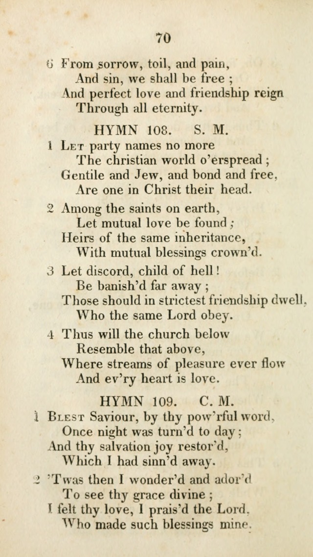 The Brick Church Hymns, Designed for the Use of Social Prayer Meetings and Families, selected from the most approved authors page 71