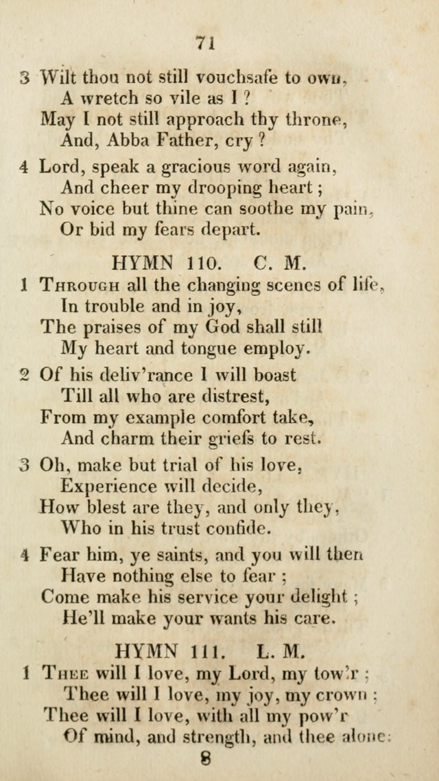 The Brick Church Hymns, Designed for the Use of Social Prayer Meetings and Families, selected from the most approved authors page 72