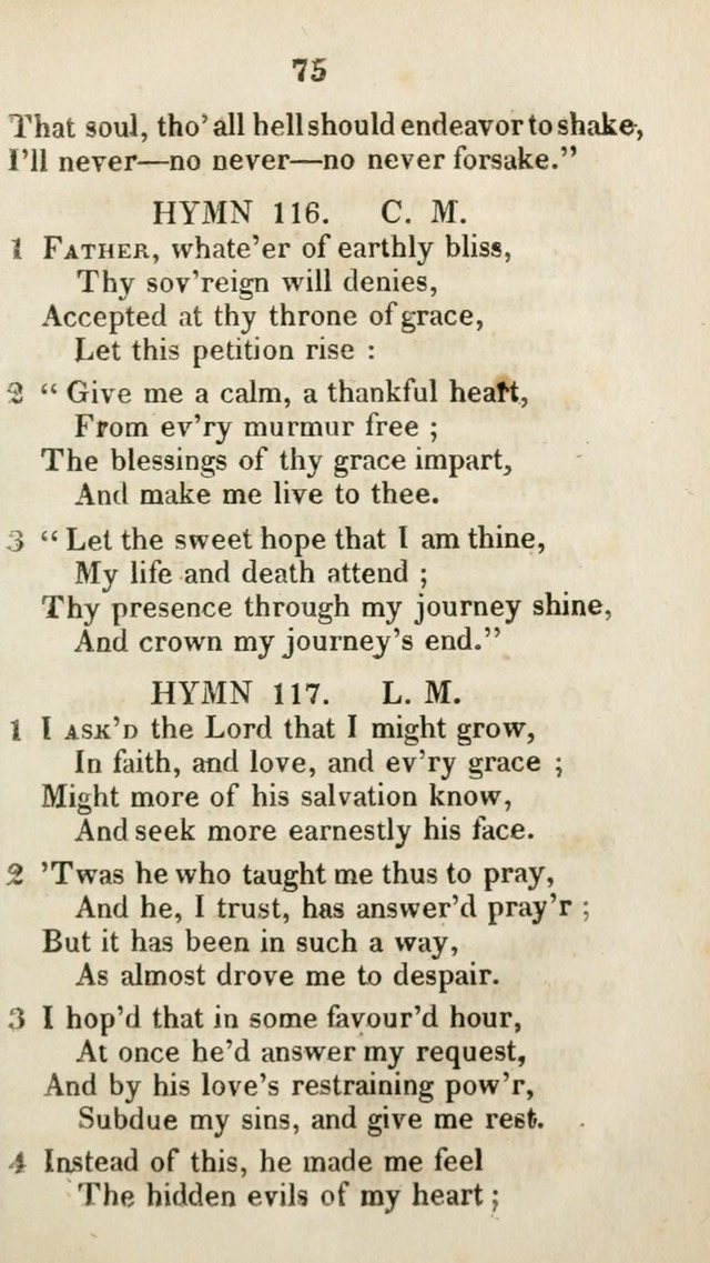 The Brick Church Hymns, Designed for the Use of Social Prayer Meetings and Families, selected from the most approved authors page 76