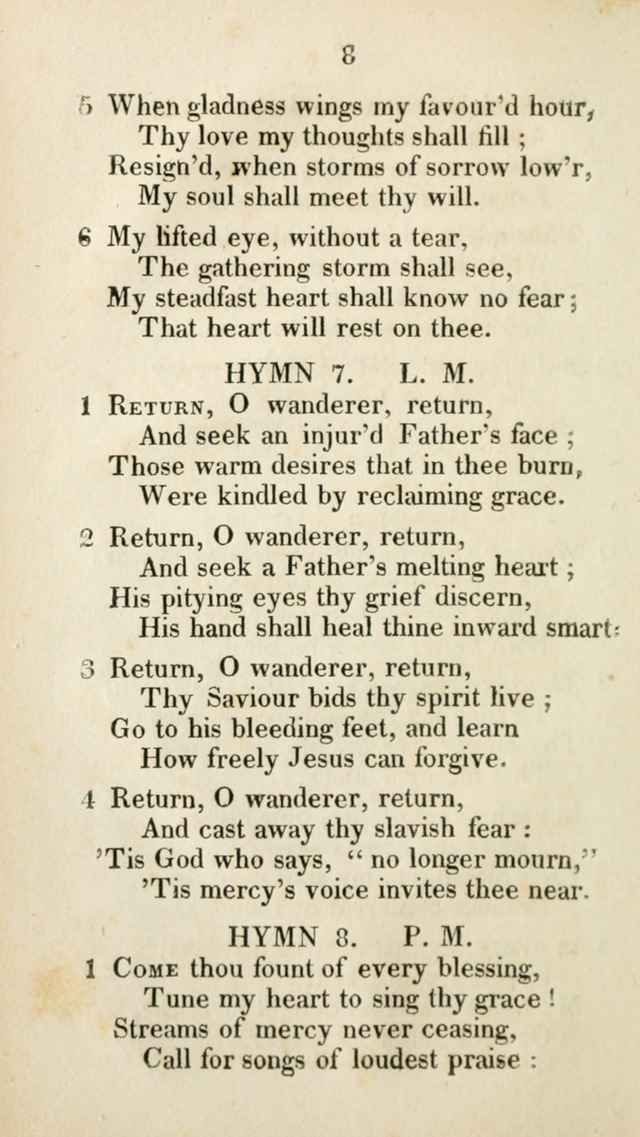 The Brick Church Hymns, Designed for the Use of Social Prayer Meetings and Families, selected from the most approved authors page 9