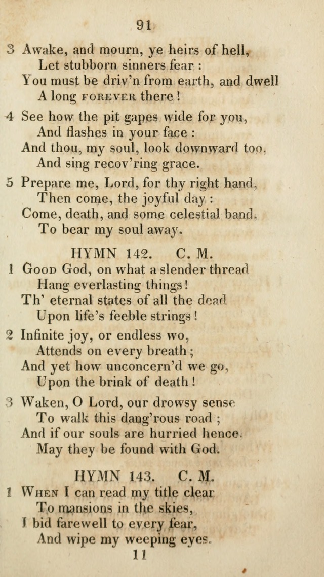 The Brick Church Hymns, Designed for the Use of Social Prayer Meetings and Families, selected from the most approved authors page 92