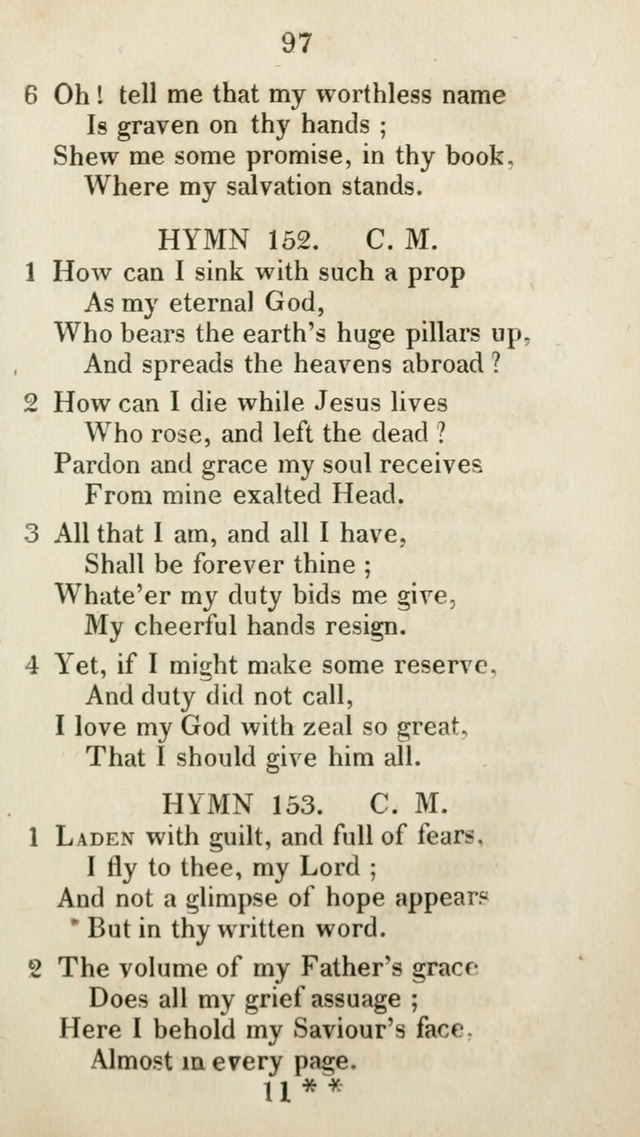 The Brick Church Hymns, Designed for the Use of Social Prayer Meetings and Families, selected from the most approved authors page 98