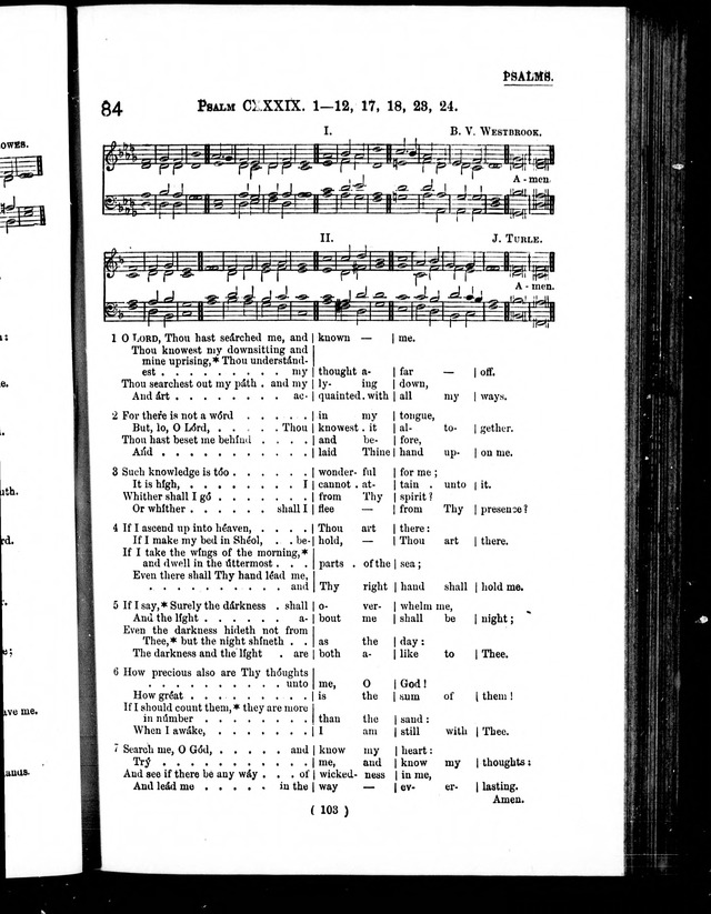 The Baptist Church Hymnal: chants and anthems with music page 106