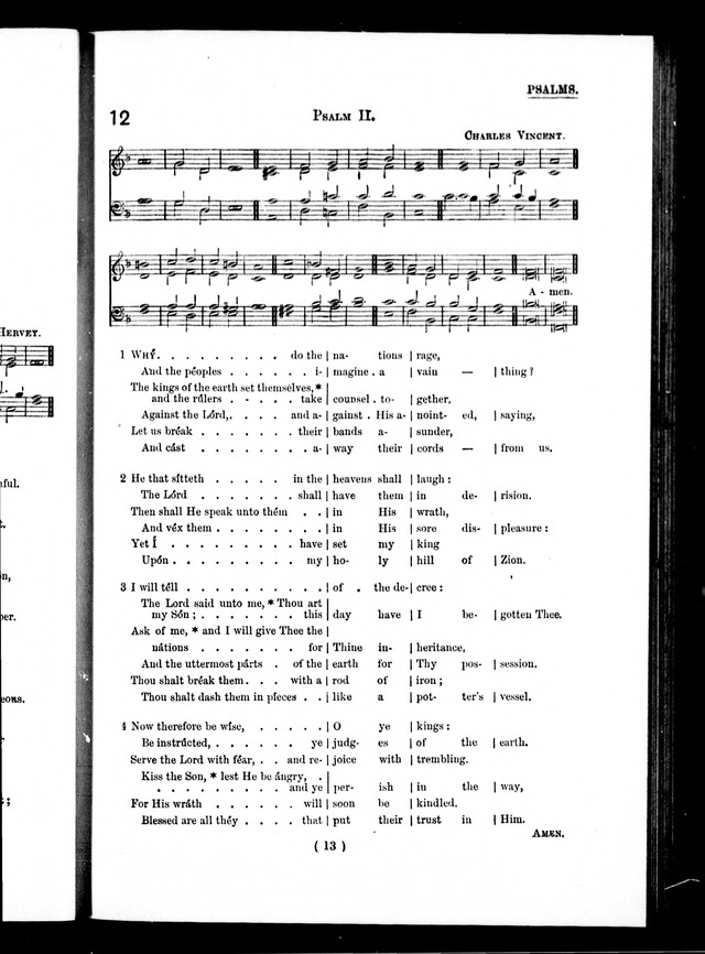 The Baptist Church Hymnal: chants and anthems with music page 13