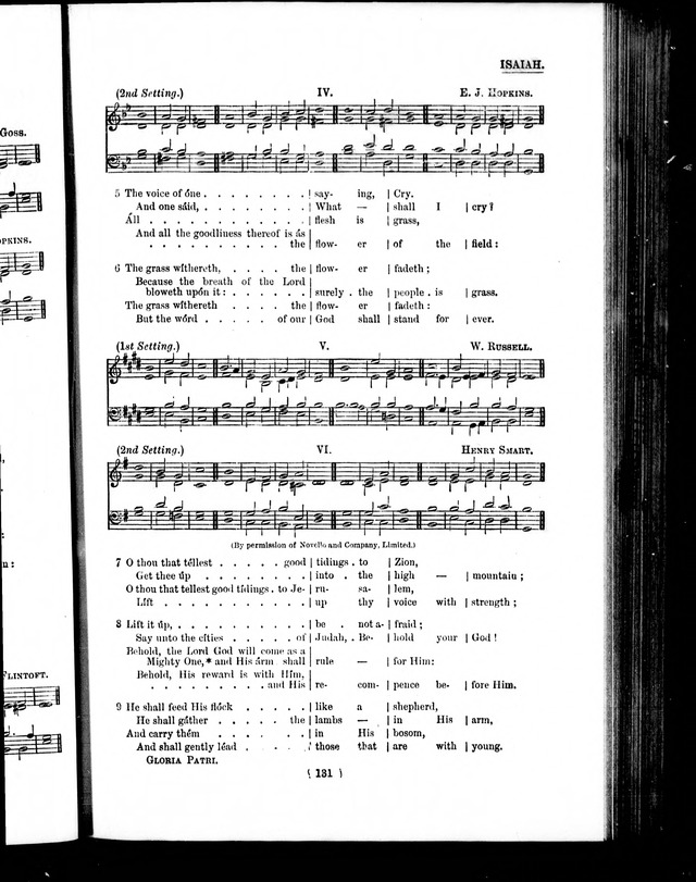 The Baptist Church Hymnal: chants and anthems with music page 134