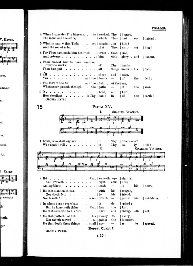 The Baptist Church Hymnal: chants and anthems with music page 15