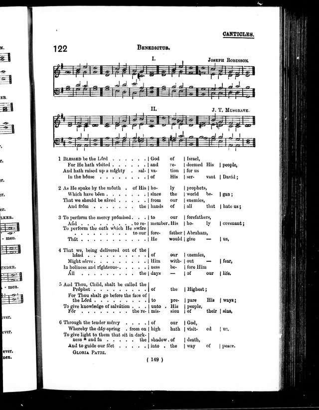 The Baptist Church Hymnal: chants and anthems with music page 152