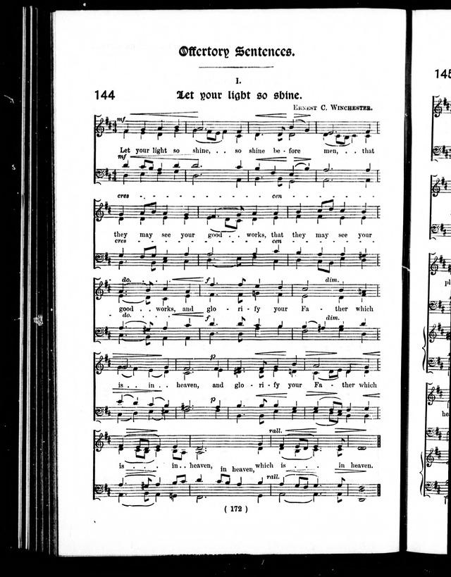 The Baptist Church Hymnal: chants and anthems with music page 178