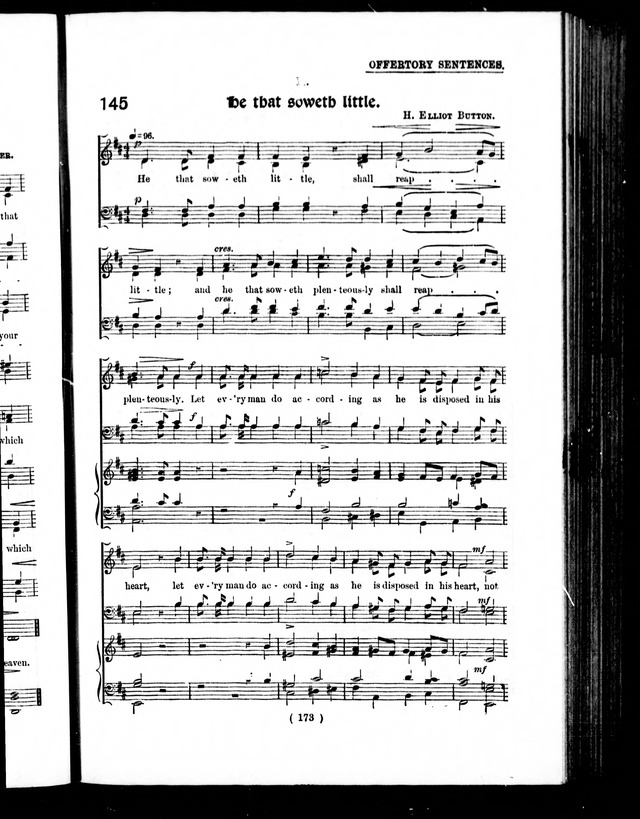 The Baptist Church Hymnal: chants and anthems with music page 179