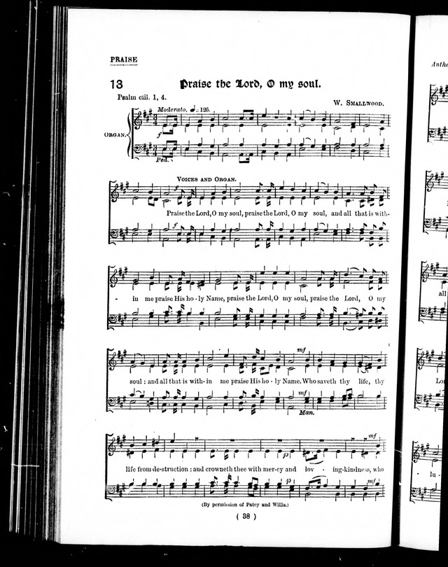 The Baptist Church Hymnal: chants and anthems with music page 244