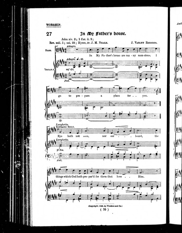 The Baptist Church Hymnal: chants and anthems with music page 279