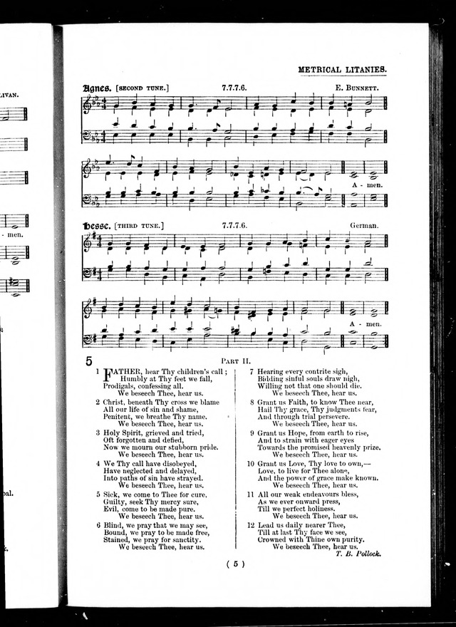 The Baptist Church Hymnal: chants and anthems with music page 5