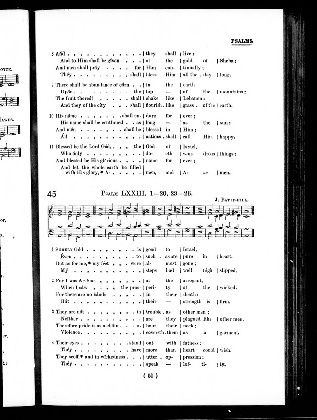 The Baptist Church Hymnal: chants and anthems with music page 51