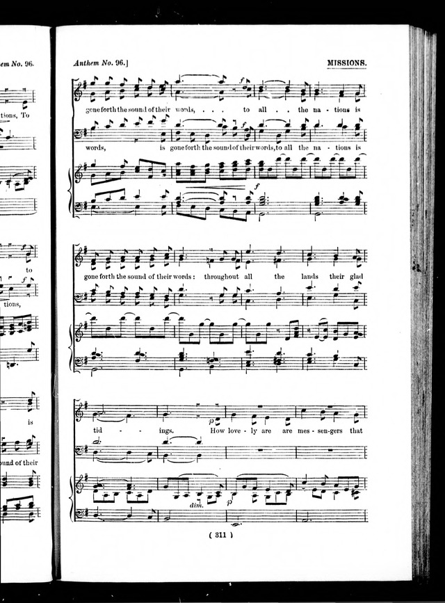 The Baptist Church Hymnal: chants and anthems with music page 526